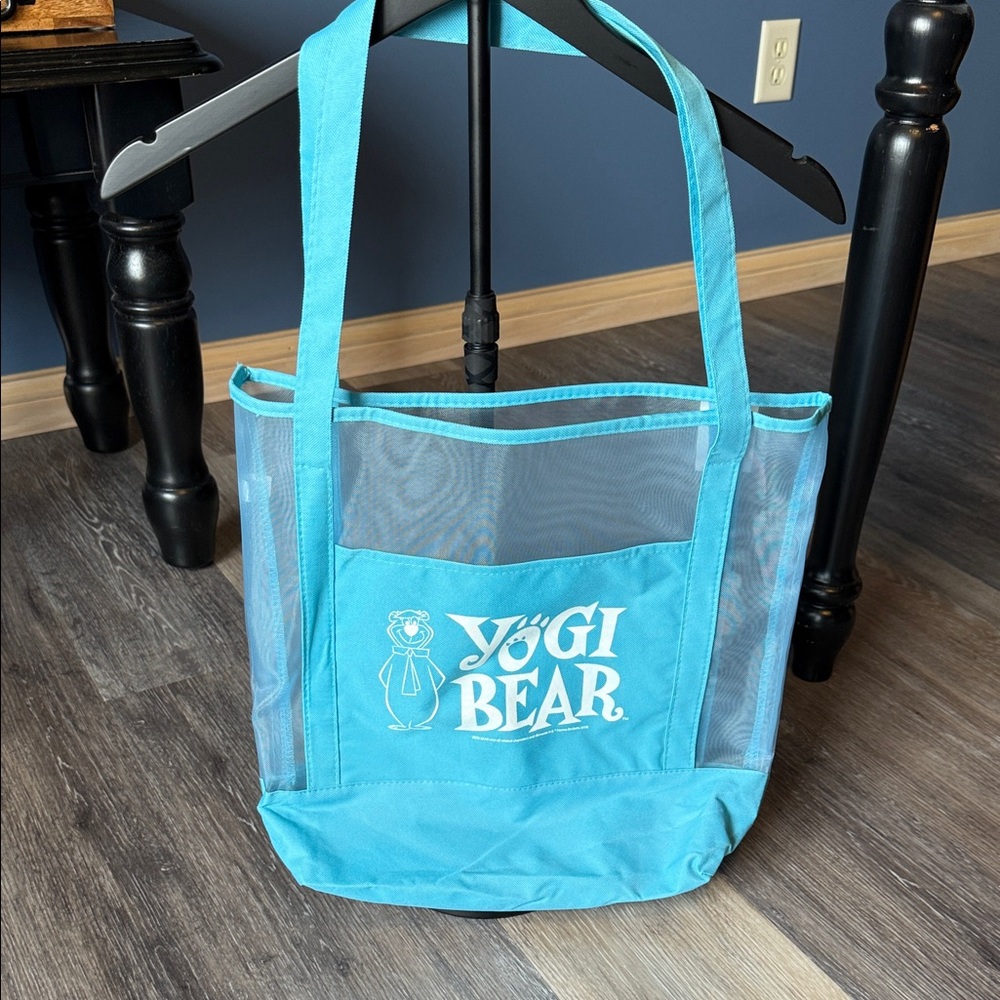 Yogi Bear Jellystone Mesh Tote Bag in Light Blue